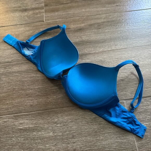 Victoria’s Secret Very Sexy Push-Up Bra Sky Blue pigeonnant bralette 32DD or 32E - Picture 4 of 10